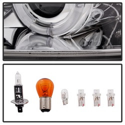 Projector Headlights - LED Halo - Chrome (5011602) — angled view