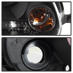 Projector Headlights - LED Halo - DRL - Black (5012098) — angled view