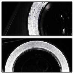 Projector Headlights - LED Halo - Black (5010780) — angled view