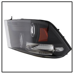Projector Headlights - LED Halo - Black (5010032) — angled view