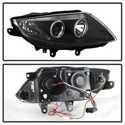 Projector Headlights - LED Halo - Black (5029072) — angled view