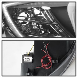 Projector Headlights - LED Halo - Black (5029072) — angled view
