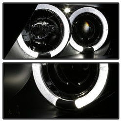 Projector Headlights - LED Halo - Black (5029072) — angled view