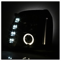 Projector Headlights - LED Halo - Black (5029331) — angled view