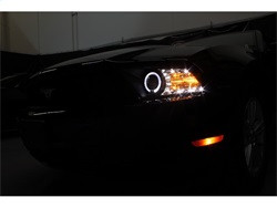 Projector Headlights - LED Halo - Black (5010445) — installed view