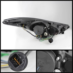 Projector Headlights - LED Halo - Black (5073662) — angled view