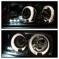Projector Headlights - LED Halo - Chrome (5009364) — angled view