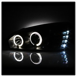 Projector Headlights - LED Halo - DRL - Black (5042675) — angled view