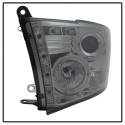Projector Headlights - LED Halo - Smoke (5010056) — angled view