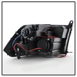 Projector Headlights - LED Halo - Smoke (5010056) — angled view