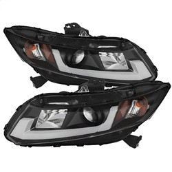 Projector Headlights - Light Bar DRL - Black — primary image