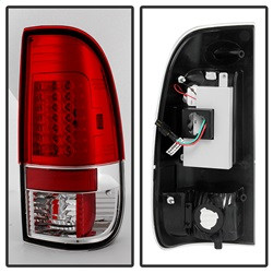 LED Tail Lights - Version 2 - Red Clear — angled view