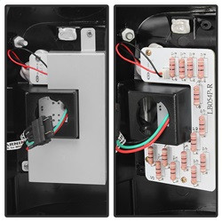 LED Tail Lights - Version 2 - Red Clear — angled view