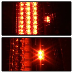 LED Tail Lights - Version 2 - Red Clear — angled view