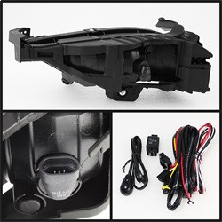 OE Style Fog Lights w/ Switch - Clear — angled view