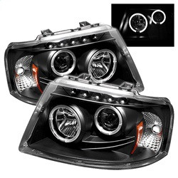Projector Headlights - LED Halo - Black (5010117) — primary image