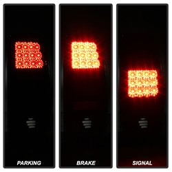 LED Tail Lights - Black Smoke (5078001) — angled view