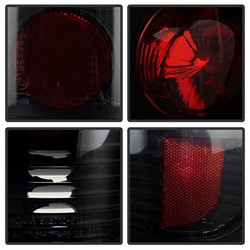 Euro Style Tail Lights - Black Smoke (5078162) — angled view