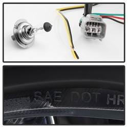 Projector Headlights - DRL LED - Black (5075413) — angled view