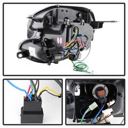 Projector Headlights - DRL - Black (5080608) — angled view