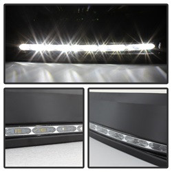 Daytime LED Running Lights ( XSP-X Model Look )wo/switch - Black — angled view