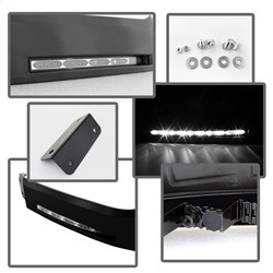 Daytime LED Running Lights ( XSP-X Model Look )wo/switch - Black — angled view