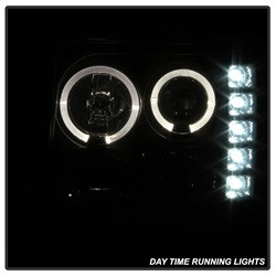 Projector Headlights - LED Halo - Black Smoke (5078506) — primary image