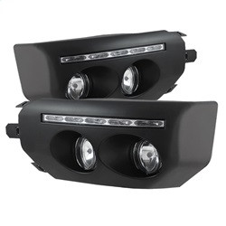 Fog Lights w/ LED Daytime Running Lights and Switch - Black — primary image