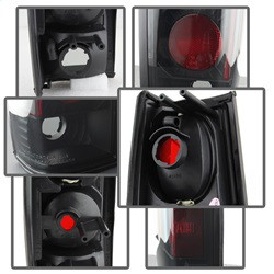 Euro Style Tail Lights - Black Smoke (5078216) — angled view