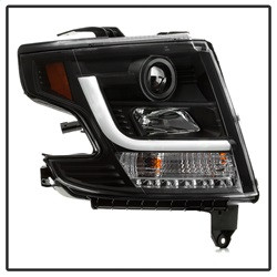 Projector Headlights - DRL LED - Black (5082541) — angled view