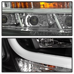 Projector Headlights - DRL LED - Black (5082541) — angled view