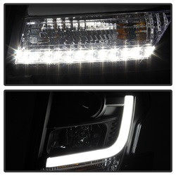Projector Headlights - DRL LED - Black (5082541) — angled view