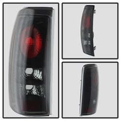 Euro Style Tail Lights - Black Smoke (5078056) — angled view