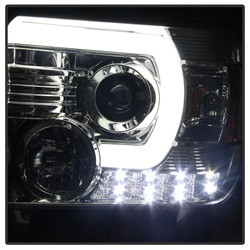 Projector Headlights - Light Bar DRL - Chrome (5080622) — angled view