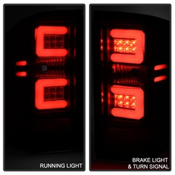 LED Tail Lights - Black Smoke (5079992) — angled view