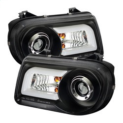 Projector Headlights - LED DRL - Black — primary image