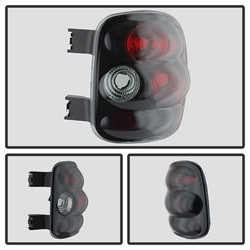 Euro Style Tail Lights - Black Smoke (5078070) — angled view
