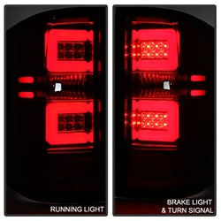LED Tail Lights - Red Clear (5080011) — angled view