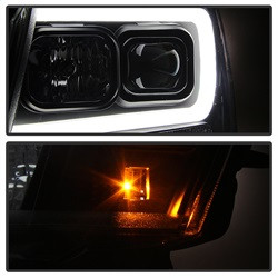 Projector Headlights - Version 2 - Light Bar DRL - Black (5082565) — angled view