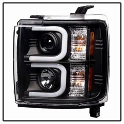 Projector Headlights - Light Bar DRL - Black (5081032) — angled view