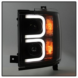 Projector Headlights - Light Bar DRL - Black (5081032) — angled view