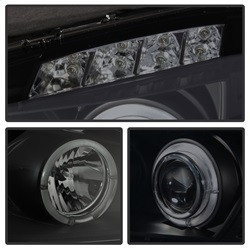 Projector Headlights - LED Halo - Black Smoke (5078629) — primary image