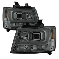 Projector Headlights - Version 2 - Light Bar DRL - Smoke — primary image
