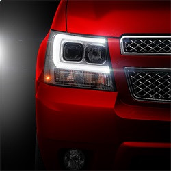 Projector Headlights - Version 2 - Light Bar DRL - Smoke — installed view