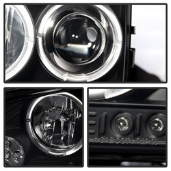 Projector Headlights - LED Halo - Black Smoke (5078353) — primary image