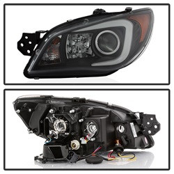 Projector Headlights - Light Bar DRL - Black (5083920) — angled view