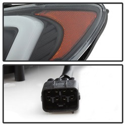 Projector Headlights - Light Bar DRL - Black (5083920) — angled view