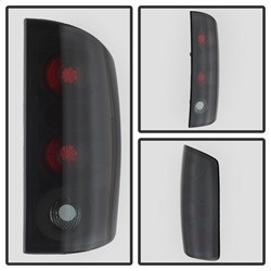 Euro Style Tail Lights - Black Smoke (5078100) — angled view