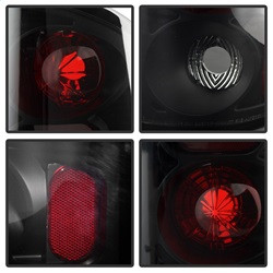 Euro Style Tail Lights - Black Smoke (5078100) — angled view