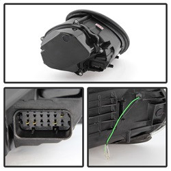 Projector Headlights - DRL LED - Black (5080134) — angled view
